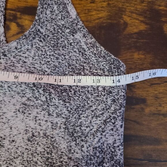 Lululemon Cool Racerback II Luon Spray Jacquard White Black Tank 6 - Picture 3 of 7